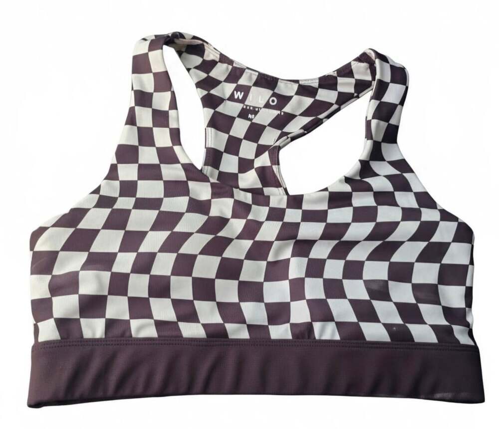 WILO The Label Checkered Sports Bra Size M Brown White
